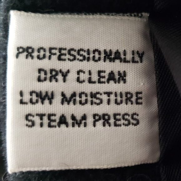 Karen Womens Wool Coat One Size Black Open Front Pockets Lined Winter Warm Vtg - Picture 9 of 10